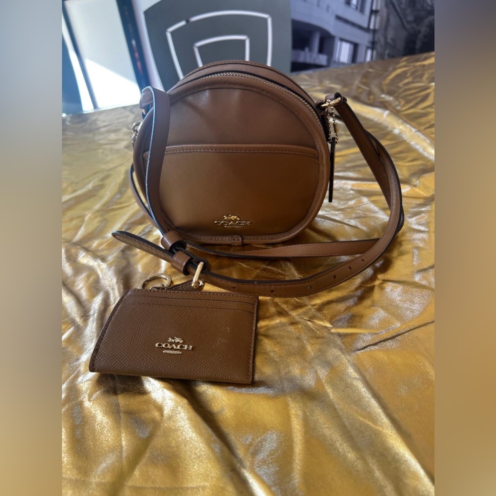 Coach Round Tan Crossbody Bag